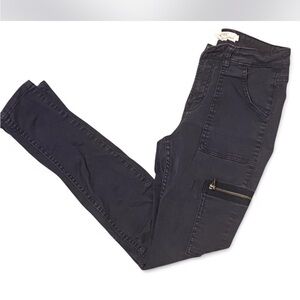 Navy blue Skinny Jeans with Zipper Detail